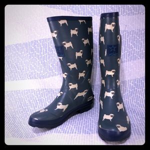Pug Rain Boots size 10